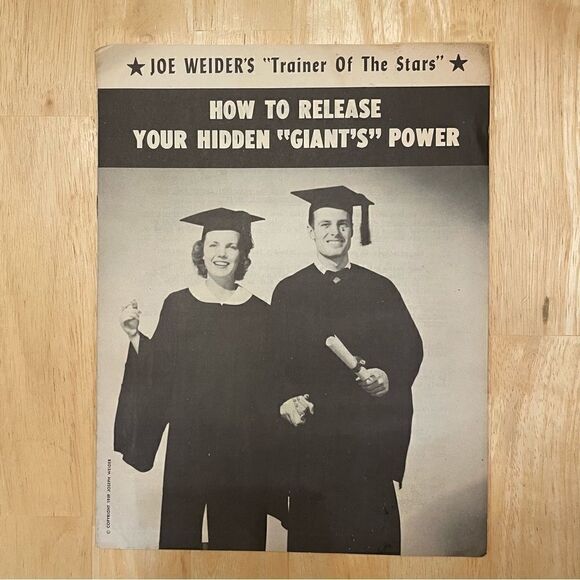 Vintage Joe Weider How to Release Your Hidden Giant's Power Booklet Bodybuilding - Picture 1 of 4